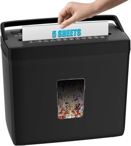 Woolsche Paper Shredder, 18-Sheet Cross Cut with 7.93Gallon Pull Out Bin, P-4 Security Level, Shred Paper and Credit Card and CD, Durable&Fast with Auto Jam Proof System Shredder for Office in Saudi Arabia