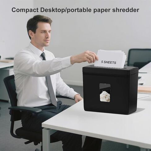 Woolsche Paper Shredder, 18-Sheet Cross Cut with 7.93Gallon Pull Out Bin, P-4 Security Level, Shred Paper and Credit Card and CD, Durable&Fast with Auto Jam Proof System Shredder for Office in Saudi Arabia