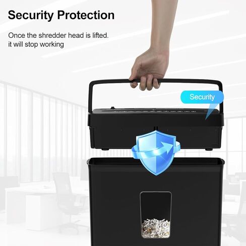 Woolsche Paper Shredder, 18-Sheet Cross Cut with 7.93Gallon Pull Out Bin, P-4 Security Level, Shred Paper and Credit Card and CD, Durable&Fast with Auto Jam Proof System Shredder for Office in Saudi Arabia