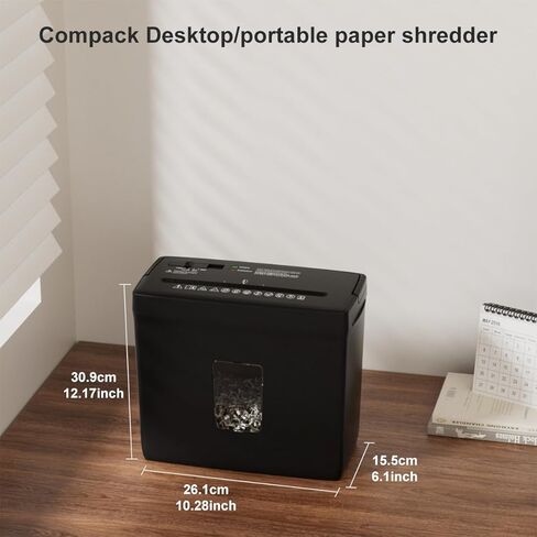 Woolsche Paper Shredder, 18-Sheet Cross Cut with 7.93Gallon Pull Out Bin, P-4 Security Level, Shred Paper and Credit Card and CD, Durable&Fast with Auto Jam Proof System Shredder for Office in Saudi Arabia