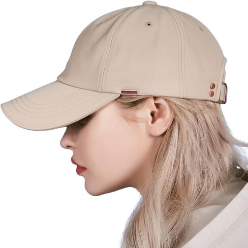 Varzar 【المتجر الرسمي Rose Gold Double Link Over Fit Ball Cap / 4Colors للجنسين تأثير الوجه الصغير قبعة حماية الأشعة فوق البنفسجية in Kuwait