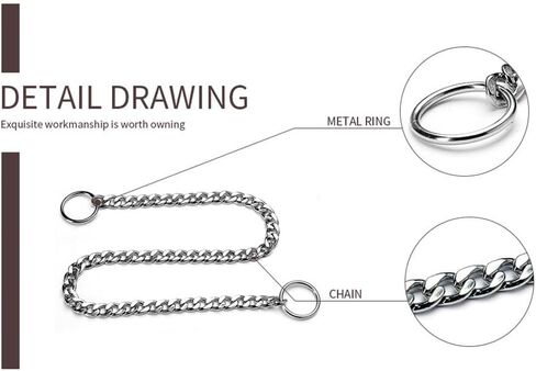 الكلاب خنق كلاب الكلاب سلسلة أطواق قلادة معادن زلة الثقيلة رابط التدريب طوق PET PUPPY MARTINGAL in Kuwait