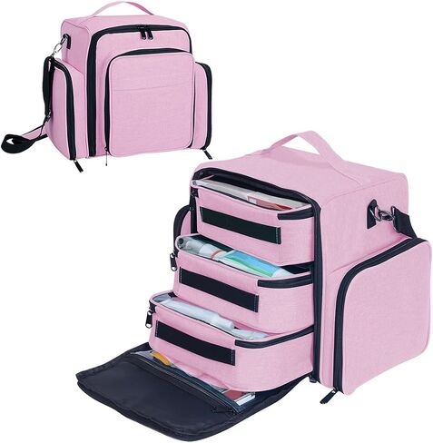 Large Makeup Bag Cosmetic Case Organizer with 3 Inner Removable Pouches Multifunctional Travel Train Storage,Black in Saudi Arabia