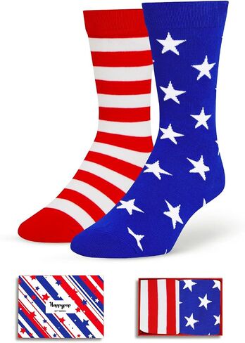 هدايا HAPPYPOP Patriots للنساء والرجال - هدايا العلم الأمريكي، هدايا الجمهوريين، جوارب العلم الأمريكي، جوارب الولايات المتحدة الأمريكية، جوارب الرابع من يوليو in Saudi Arabia