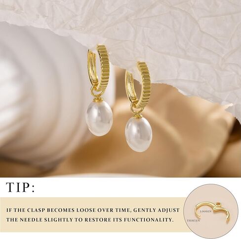 Dangle Earrings for Women - Dainty Gold/Silver Earrings Trendy Hypoallergenic 14K Gold Plated Lightweight Huggie Hoop CZ Drop Earrings for Women Gold Jewelry Gifts in Kuwait