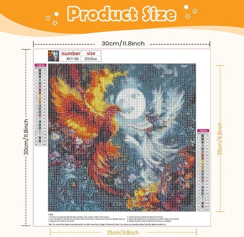NEWENMO Fairy Diamonds Painting Kits for Adults Beginner DIY 5D Owl Diamond Art Paint with Round Diamonds, Full Drill Gem Art Diamonds Painting for Craft Home Wall Decor 12x12 in in Saudi Arabia