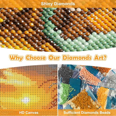 NEWENMO Fairy Diamonds Painting Kits for Adults Beginner DIY 5D Owl Diamond Art Paint with Round Diamonds, Full Drill Gem Art Diamonds Painting for Craft Home Wall Decor 12x12 in in Kuwait