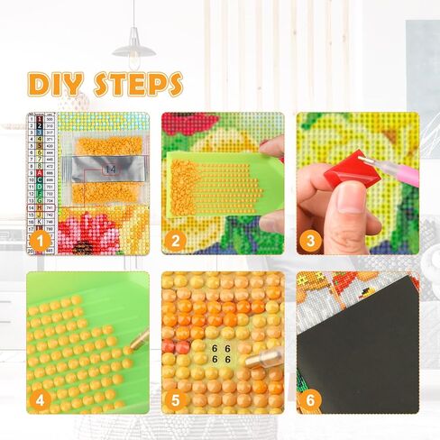 NEWENMO Fairy Diamonds Painting Kits for Adults Beginner DIY 5D Owl Diamond Art Paint with Round Diamonds, Full Drill Gem Art Diamonds Painting for Craft Home Wall Decor 12x12 in in Kuwait