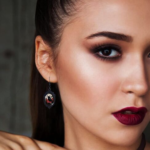 Gothic Black Crow Drop Earring Vintage Punk Crows Earrings Halloween Party Jewelry for Women in Saudi Arabia