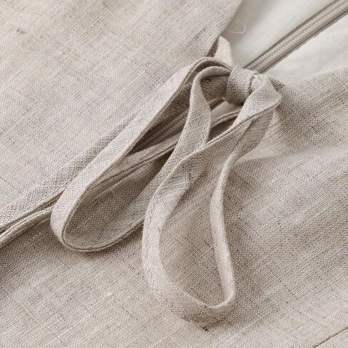 Amazhiyu Womens 100% Linen Summer V Neck Tie Front Sleeveless Mini Tank Dress in Saudi Arabia