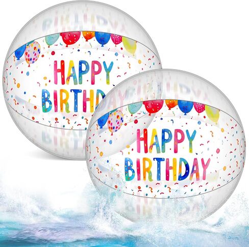 4 Pack Beach Balls for Birthday Party 20 Inch Beach Ball Inflatable Clear Balls for Birthday Decorations, Beach Games & Summer Joy in Kuwait