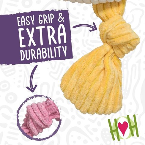 HuggleHounds Plush Dog Toys For Large Dogs & Aggressive Chewers - Squeaky Dog Toy - Soft Extra Durable Stuffed Pet Toy - Fluffy Knotless Puppy Toys - Best For All Breed | Squooshie Bunny in Kuwait