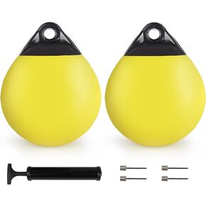 Boat Buoy Ball 10" 12" 15" Dia Vinyl Inflatable Mooring Buoy with Needles and Pump, Fender Ball Round Anchor Buoy for Boat/Yacht, Round Boat Mooring Buoys, Anchoring, Marking - Multi Color Optional