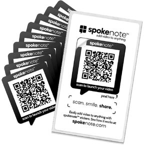 Personalized Video Recording Sticker - spokenote QR Code Stickers let You add Custom Videos to Anything – Personalize a Gift, Greeting Card, Gift Card, or Interactive Experience – Add Video to