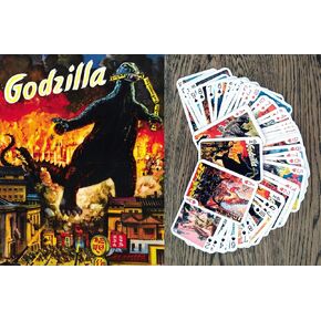 Godzilla Playing Cards (Poker Deck 54 Cards All Different) Godzilla Kaiju Vintage Movies Posters Japan Horror Action Monster Dinosaur