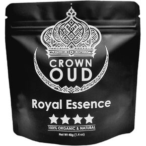Royal Essence تاج العود Super-High Resin, Supreme Fragrance - 40g All-Natural Agarwood Bakhoor