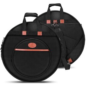 Vangoa 22" Cymbal Bag with Dividers, 10-Pack Cymbal Case 10mm Padded Cymbal Gig Bag Dust-proof and Waterproof Storage with Carry Handle, Shoulder and Backpack Straps for Drum Cymbals and Accessories