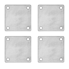 4 Pcs Steel Plate with Holes,6" x 6"A36 Steel Plate Hot Rolled,Laser Cut Metal Plate Weldable & Paintable Steel Plates,Ideal for Industrial & DIY Projects
