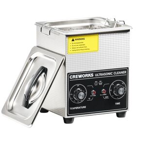 CREWORKS 15L Ultrasonic Cleaner with Knob, Total 760W Professional Industrial Auto Cleaning Machine for Carburetor Repairing Tools Parts Instrument, 40kHz Digital Sonic Cavitation Cleaner with Heater