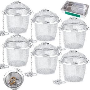 Ultrasonic Cleaner Baskets Ultrasonic Cleaning Solution Ultrasonic Parts Cleaner Jewelry Steam Cleaner Basket Cleaning Small Holder with Lock and Hook Stainless Steel (6 Pieces,1.9 Inch)