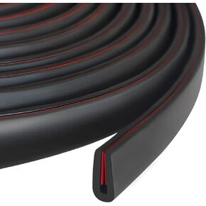 Rubber Edge Trim, 1/4" Self Adhesive Flexible U Channel Edge Protecter for Sheet Metal, Glass, Flexiglass and Plywood, Fit for 7/32"-9/32" Width Edge, Black Color, 20Ft, EPDM Material