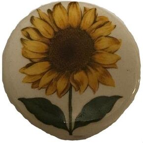 Ceramic Smoke Stone Hand Rolled Unfiltered Cigarette Holder Sunflower Design