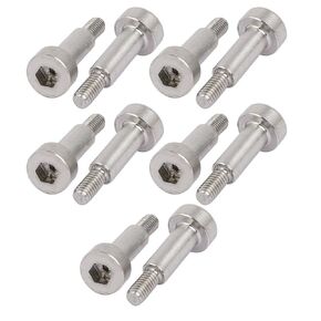 uxcell 10pcs 304 Stainless Steel Hex Socket Shoulder Bolt 4mm Shoulder Dia 10mm Shoulder Length M3 Thread
