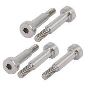 uxcell 5pcs 304 Stainless Steel Hex Socket Shoulder Bolt 5mm Shoulder Dia 30mm Shoulder Length M4 Thread