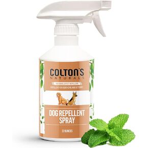 Colton's Naturals Dog Repellent Spray - Keep Dogs Out of Lawn, Garden and Indoor Areas! (32 OZ)– Deters Dogs from Outdoor Areas – Deterrent Outdoor or Indoor 100% Natural Spray
