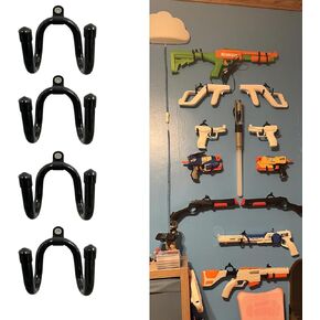Pmsanzay 4 Pack Universal Game Controller Organizer Wall Rack Wall Mount Wall Clip Wall Hanger Wall Holder Stand for Nintendo Wii Remote Controller Wii Accessories - NO Controller
