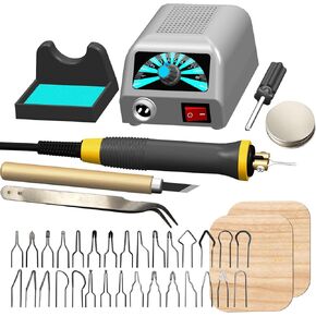 LH20 Wood Burning Kit,Wood Burning Tool, Adjustable Temperature Wood Burner Kit,professional wood burning kit for Adults Beginners Craft,pyrography pen Comes With 30Pyrography Wire Tips