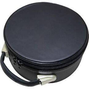 Masonic Crown Cap Case Black Imitation Leather, Freemason Hat Carrying Box
