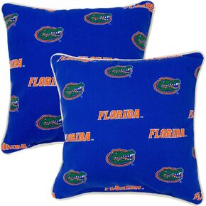 College Covers Outdoor Decorative Pillow Pillow, 16" X 16", Florida Gators 2 Count