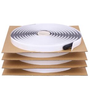 Black Butyl Sealant Tape – 1/2" x 80' Butyl Rubber Sealant, 4 Rolls Multi-Purpose Butyl Rope, and Putty Tape for RV Repair, Window, Boat Sealing, Glass and EDPM Rubber Roof Patching
