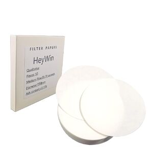 Qualitative Filter Paper Chemistry,Diameter of 110mm Filter Paper Circles,Medium Speed,Used in The Vacuum Filter,Also for Funnel,etc(Pack of 50), White