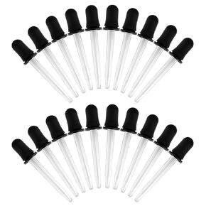 eBoot Plastic Transfer Pipettes Eye Droppers for Lab Science Art Essential Oil with Silicone Bulb, 20 Pack