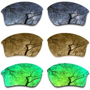 3 Pair Polarized Replacement Lenses for Oakley Half Jacket 2.0 XL Pack-SBE4