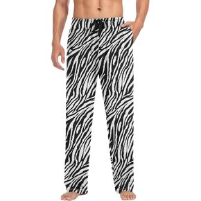 ZZKKO Mens Pajama Pants Cotton Pj Pants Men's Pajama Bottoms Straight-Fit With Pockets