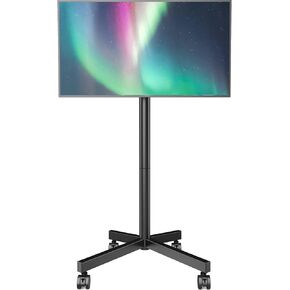 Mobile TV Stand for 23-60 Inch LCD LED OLED 4K Smart TVs Holds up to 88lbs, Rolling TV Stand with 3 Level Height Adjustable, Tilting TV Cart with Rotating Locking Wheels Max VESA 400x400mm