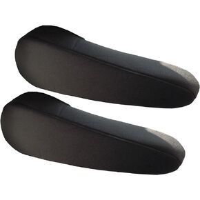 TLH Flat Cloth Fabric Armrest Covers One Pair, Black Color