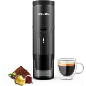 Portable Espresso Machine - Travel Espresso Maker for Both Coffee Ground & Capsules - Battery Powered Coffee Maker - Portable Coffee Maker for Travel, Camping, Home, Office, RV