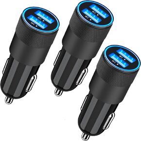 [Apple MFi Certified] iPhone 15 Fast Car Charger, Braveridge 4.8A USB Car Charger Fast Charging Cigarette Lighter+USB-C Cable&Lightning Cord for iPhone 15/15 Plus/15 Pro/15 Pro Max/14/13/12/11/XS/iPad