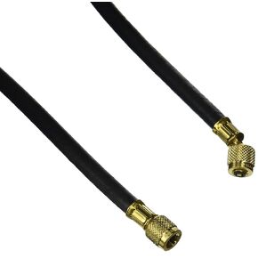 Yellow Jacket 15060 Plus II 1/4" Heavy Duty HCA Straight x Angle Charging Hose, 60", Black