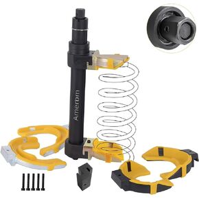 Spring Compressor Tool Macpherson Interchangeable Fork Strut Coil Extractor Tool Set with Safety Guard (Overload Protection Device) and Carrying Case Allow The Use of Impact Wrenches
