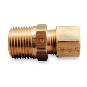 باركر هانفين 68C-4-4 تركيب ضغط موصل ذكر نحاسي، أنبوب ضغط 1/4 بوصة × خيط ذكر 1/4 بوصة