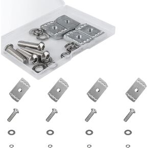 AIEX 8pcs Screws Kit Fit Rhino-Rack Pioneer Rotopax M6 304 Stainless Steel Machine Screws for Rhino Rack Pioneer Rotopax Screws Nut Kit Machine Screws Accessories for Car Bracket 43203 (25mm)