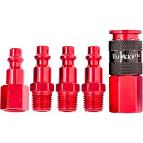 Amflo 13-305RA I/M 1/4" FNPT Coupler Plug Set - 5 Piece