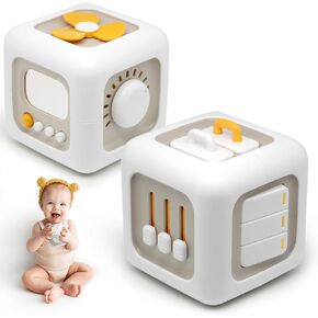 Busy Cube Toys for Toddlers Over 1 Year Old, Fine Motor Skills Development, Montessori Busy Board & Sensory Activity Cube for Kids 1-3, Gifts for 12-18 Months Baby