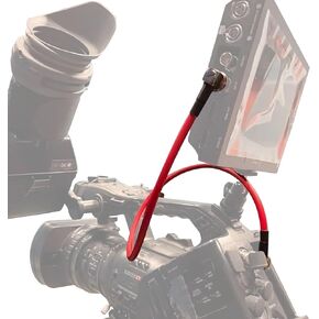 12G SDI Cable, 75Ohm BNC Plug to Plug L-Shape Coaxial Cable, 0.5m Canare LV-61S Right Angle Video Cable for 4K Cameras, Video Transmission System and Monitor