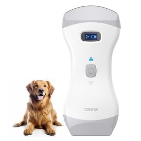 CONTEC آلة الموجات فوق الصوتية دوبلر اللون البيطرية المحمولة مسبار محدب وخطي للحيوانات الأليفة مع واي فاي وبرامج للخيول الأغنام والكلاب والقط والخنازير التشخيص في عيادة المزرعة المنزلية CMS1600B-VET in Kuwait